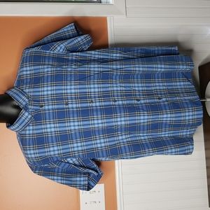 Mens Plaid Button Up Shirt Short Sleeve Simply Styled by Sears ButtonDown Collar